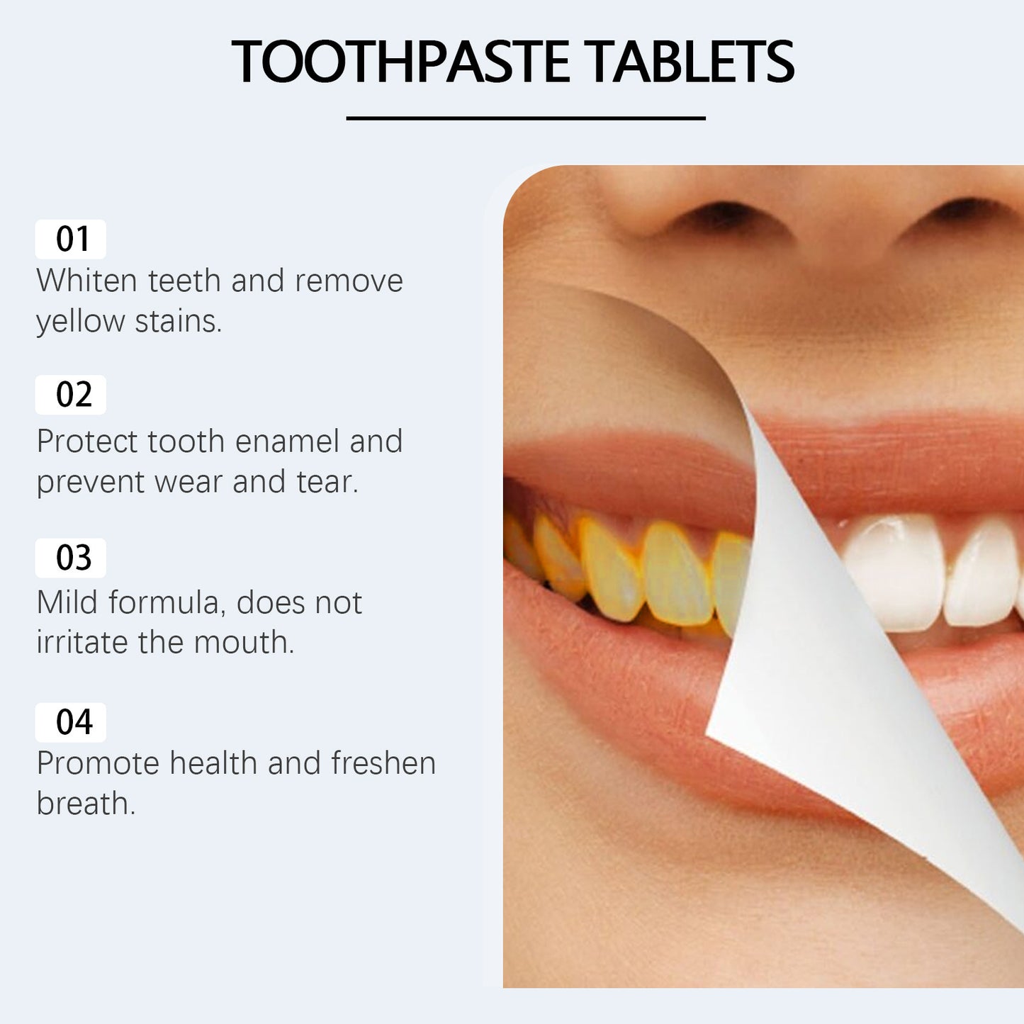 Oral Cleaning Toothpaste Tablets Mint Enamel Care